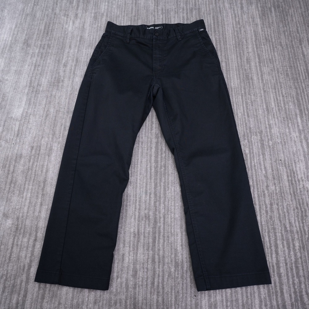 Vans Authentic Chino Relaxed Fit Pants Mens 30 Fit 31x25 Black Twill Skate